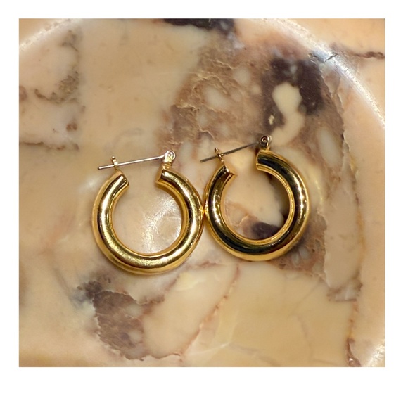 Luv AJ - Baby Amalfi Tube Hoops - Gold - Super Lightweight - Never Worn - Picture 9 of 15